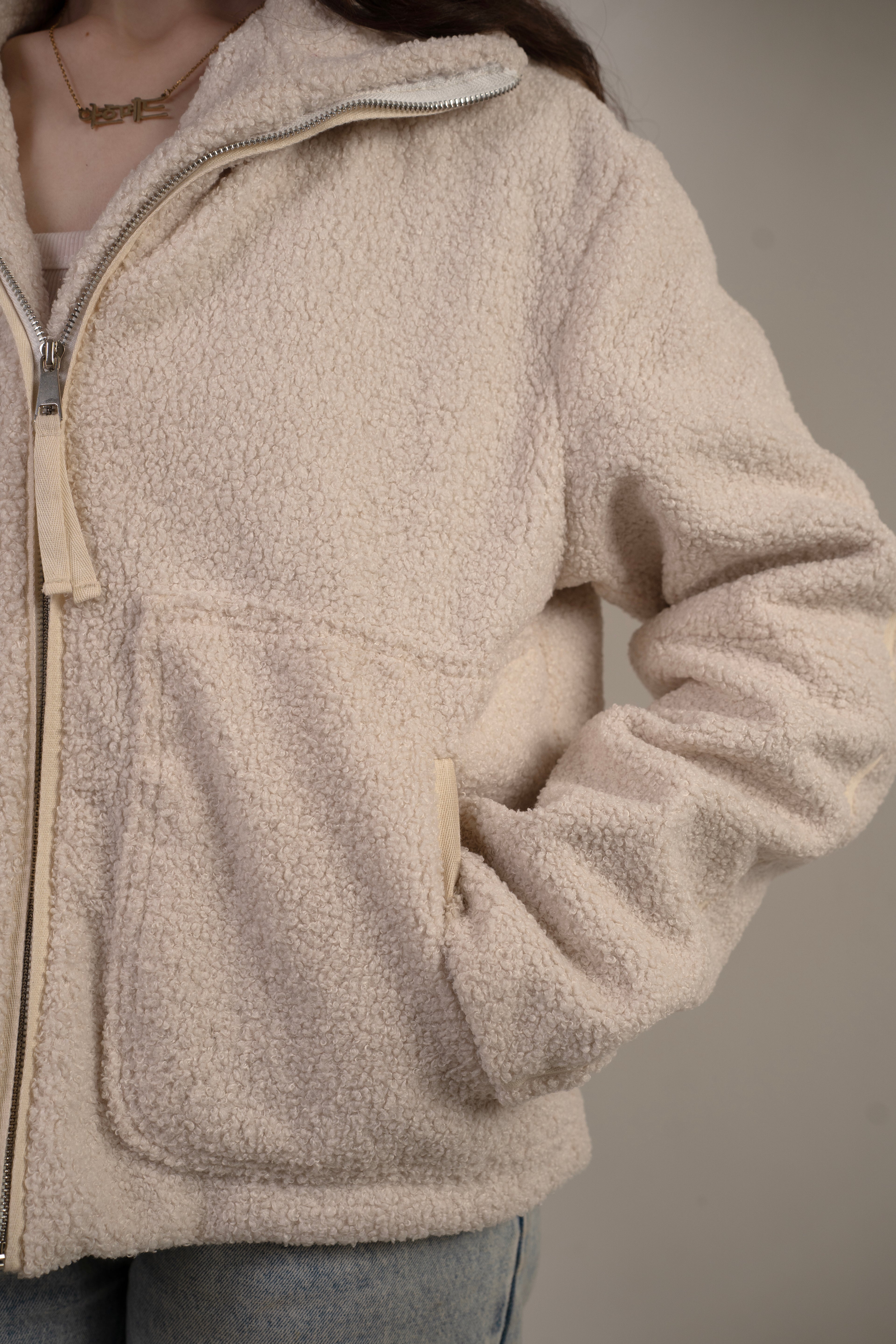 Off-White Faux Fur Jacket