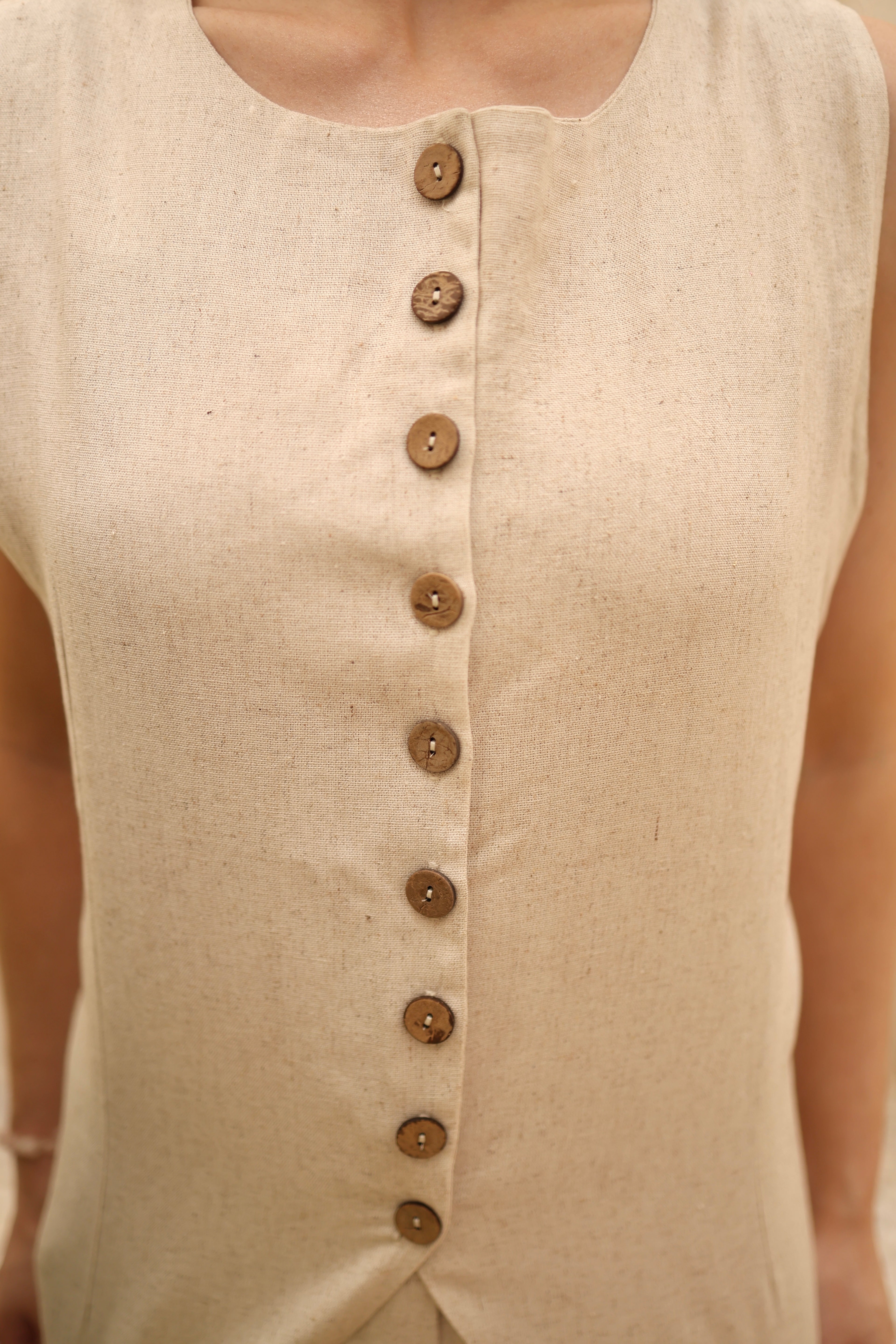 Linen Vest Top