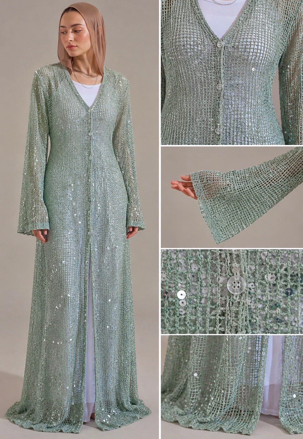 Shimmer dress - mint