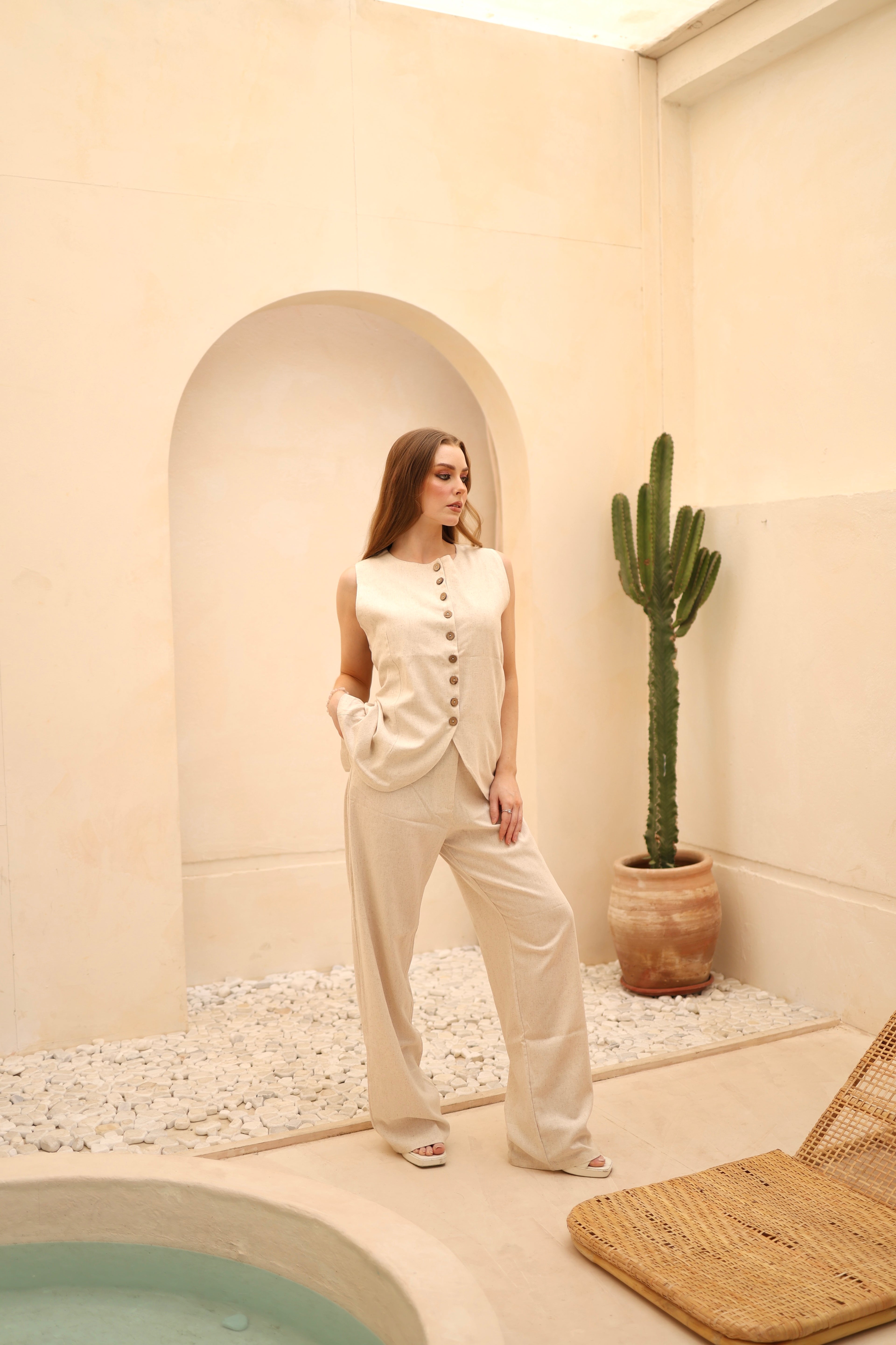 Linen Vest Top