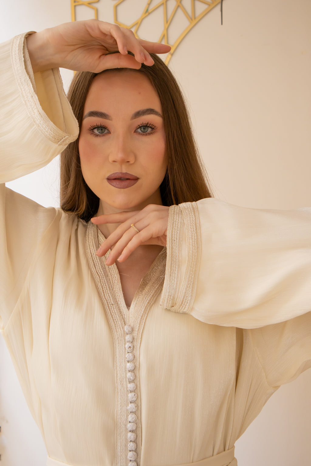 Golden Mirage – Two-Piece Kaftan