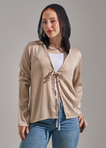Satin Blouse- Beige