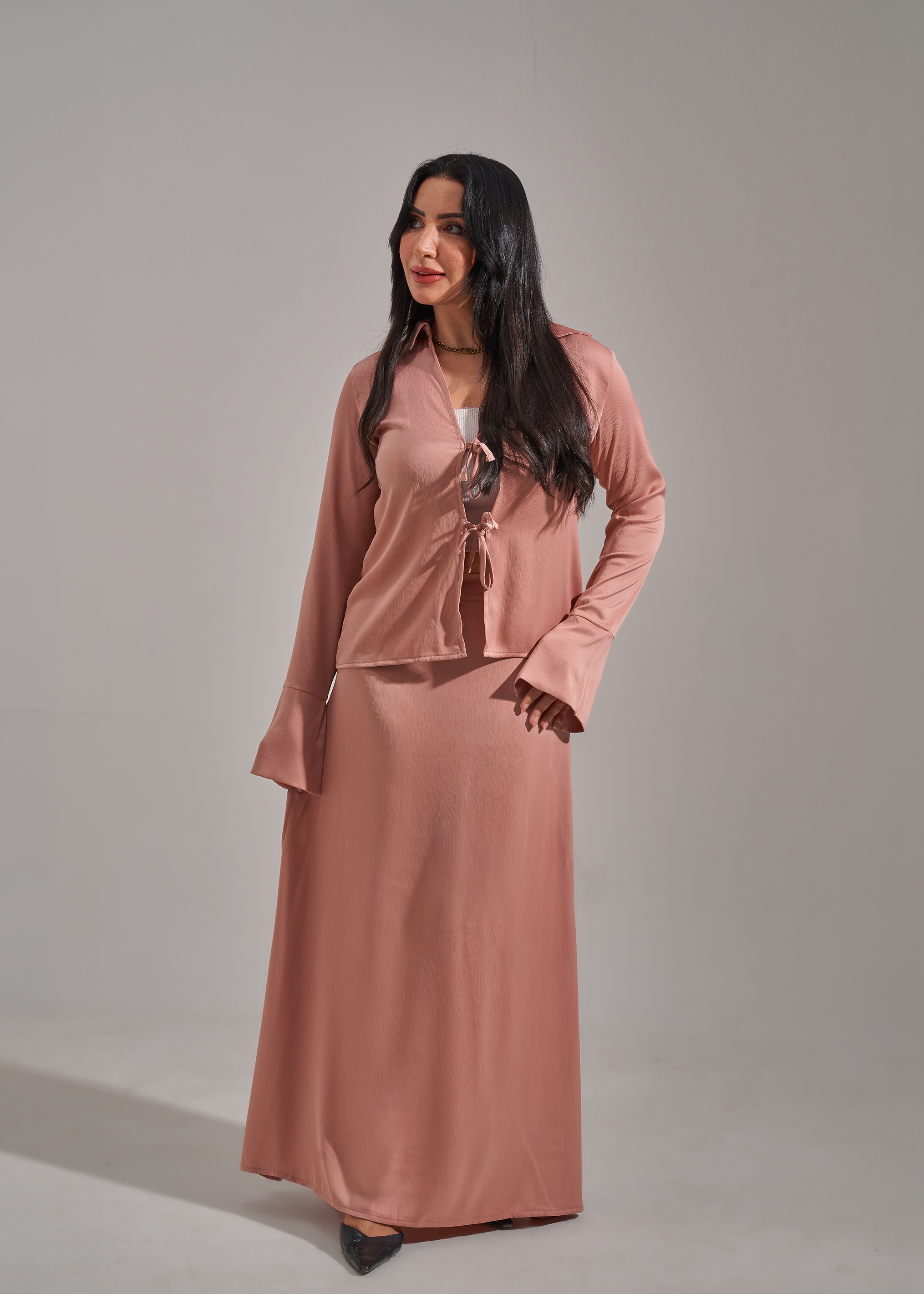 Satin set - Dusty rose