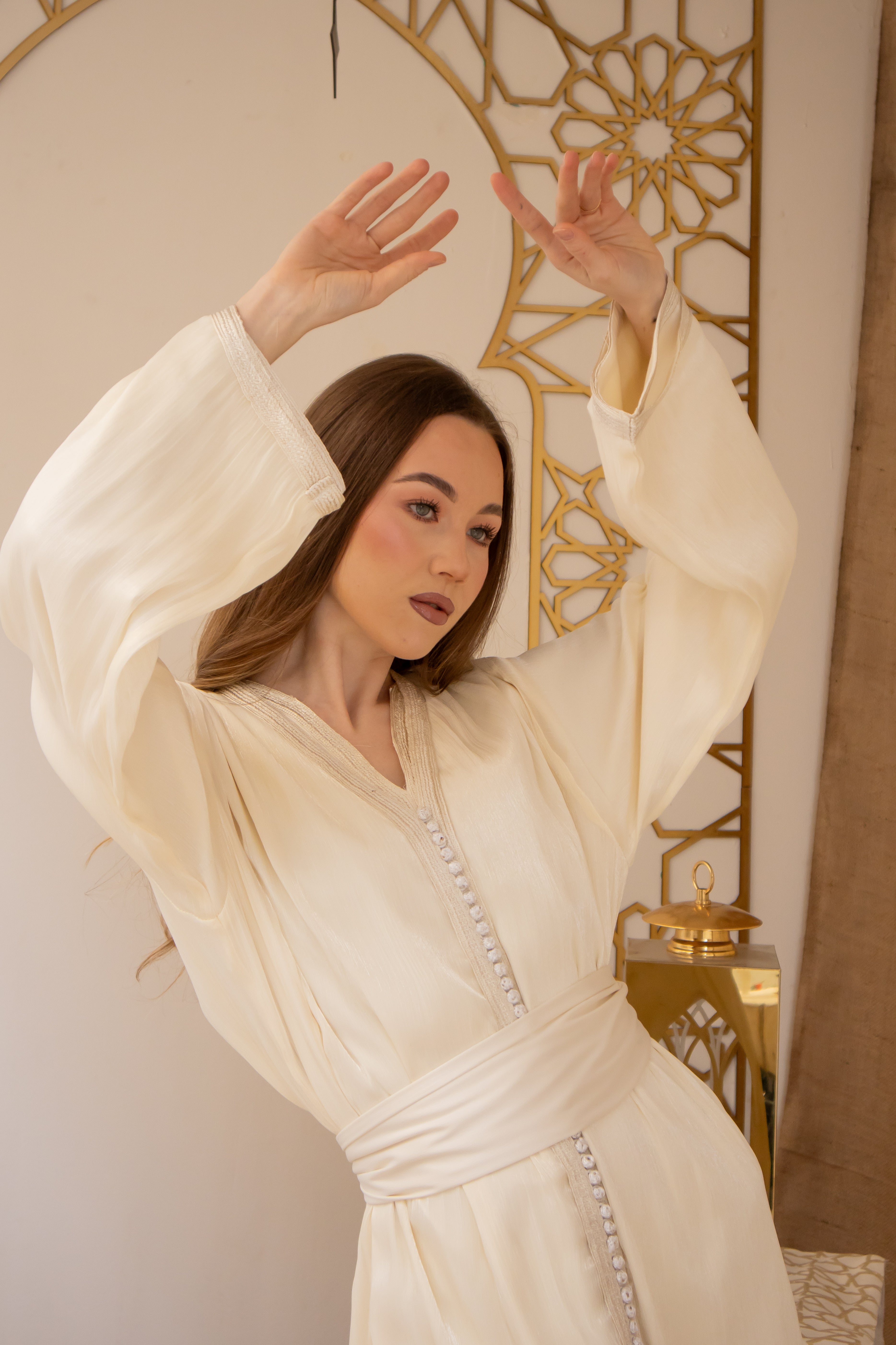 Golden Mirage – Two-Piece Kaftan